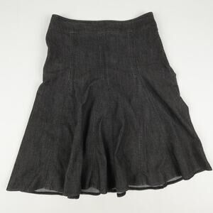 Sandro Womens 12 Paneled Flare Skirt Black Denim